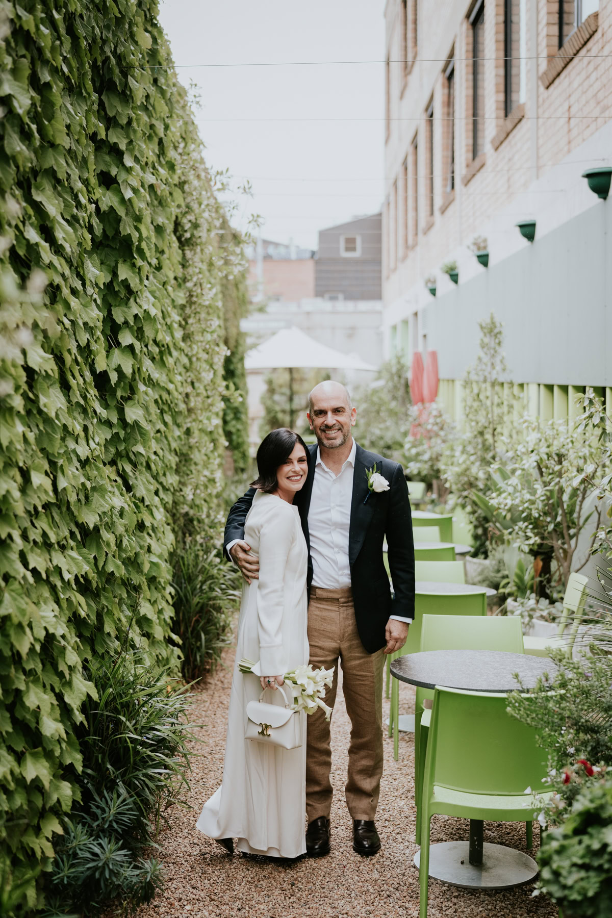 Marcus and Stephanie after their Melbourne Wedding Registry Office